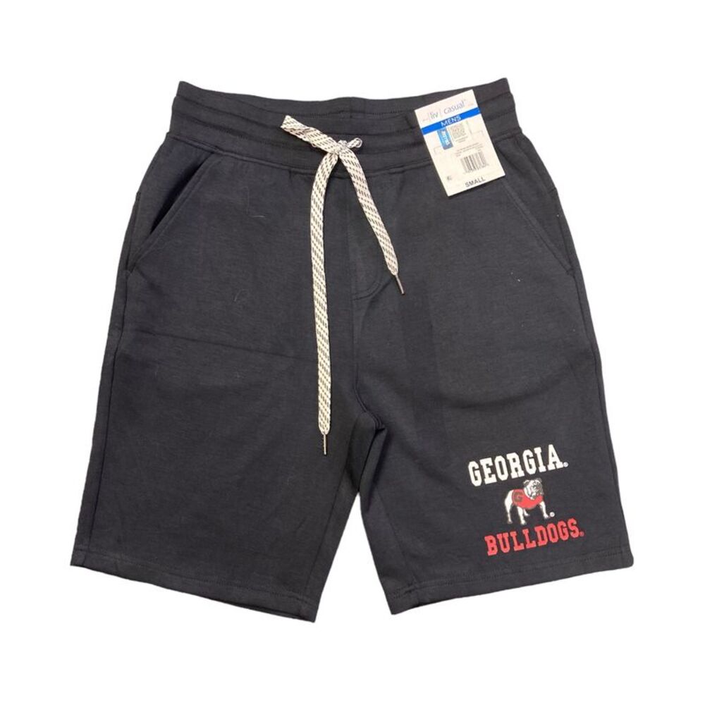 Black Georgia Bulldogs - Liv Casual Men's Soft Comfortable Drawstring NCAA Logo
